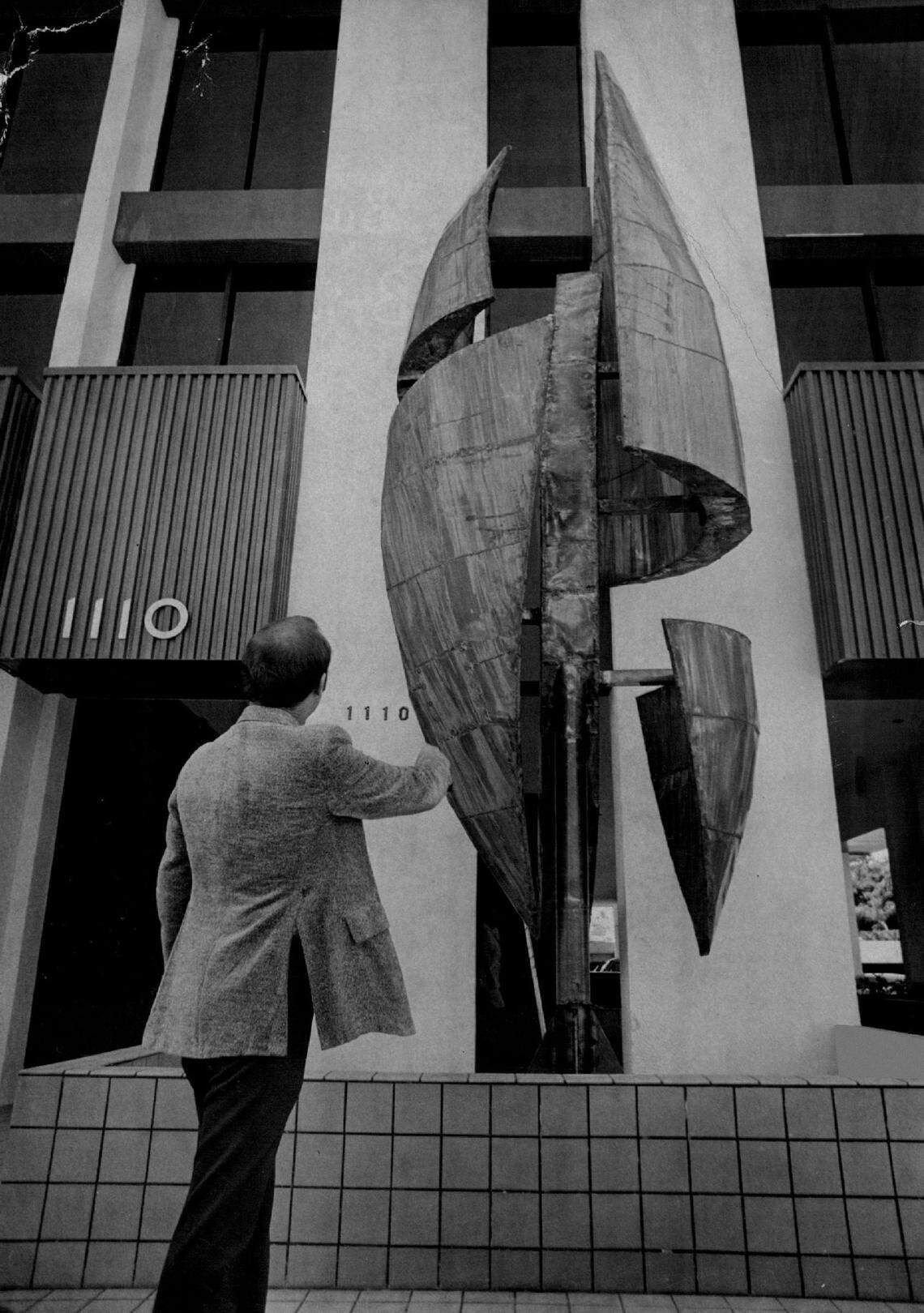 Statue at the 1110 Building.