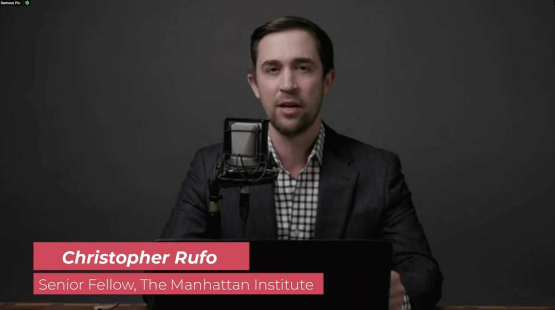 Conservative activist Christopher Rufo spoke at Gov. Ron DeSantis’ roundtable on DEI initiatives at state universities and colleges. Rufo, now a trustee at the New College of Florida, said DEI discriminates against white students and faculty. Black students are significantly underrepresented at the University of Florida, the state’s flagship school, compared to the percentage of Floridians who are Black.