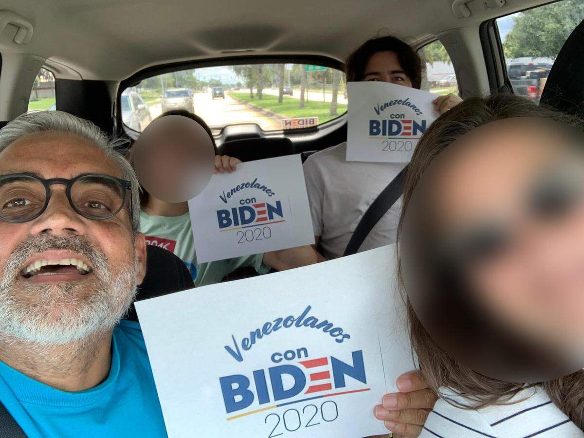 The Vivas family show their support for Joe Biden.