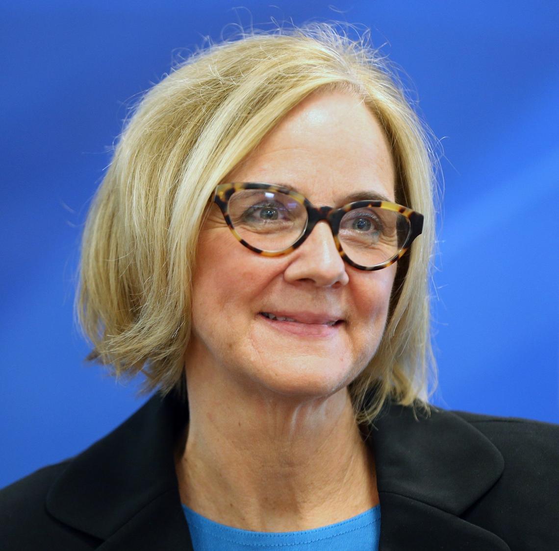 Miami-Dade County Commission District 5 candidate Eileen Higgins at a meeting of the Miami Herald Editorial Board on April 23, 2018.