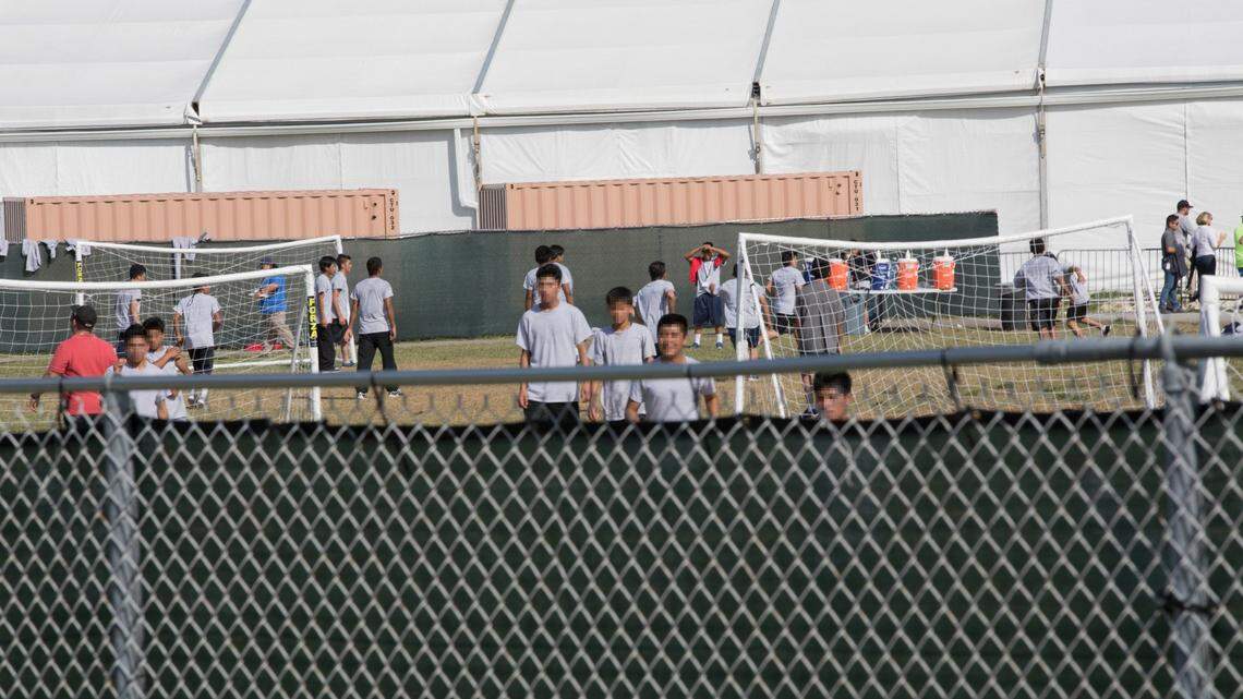 Children detained at the Homestead Temporary Shelter for Unaccompanied Children on Monday, June 18, 2018. The facility is housing 1,192 teenage immigrants, including 391 girls.