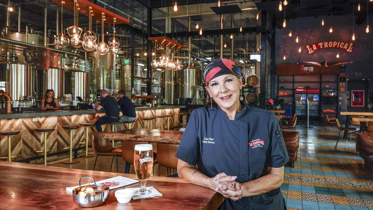 Chef Cindy Hutson is launching a new menu at Cerveceria La Tropical brewery in Wynwood, highlighting "healthy" menu items and smaller portions.