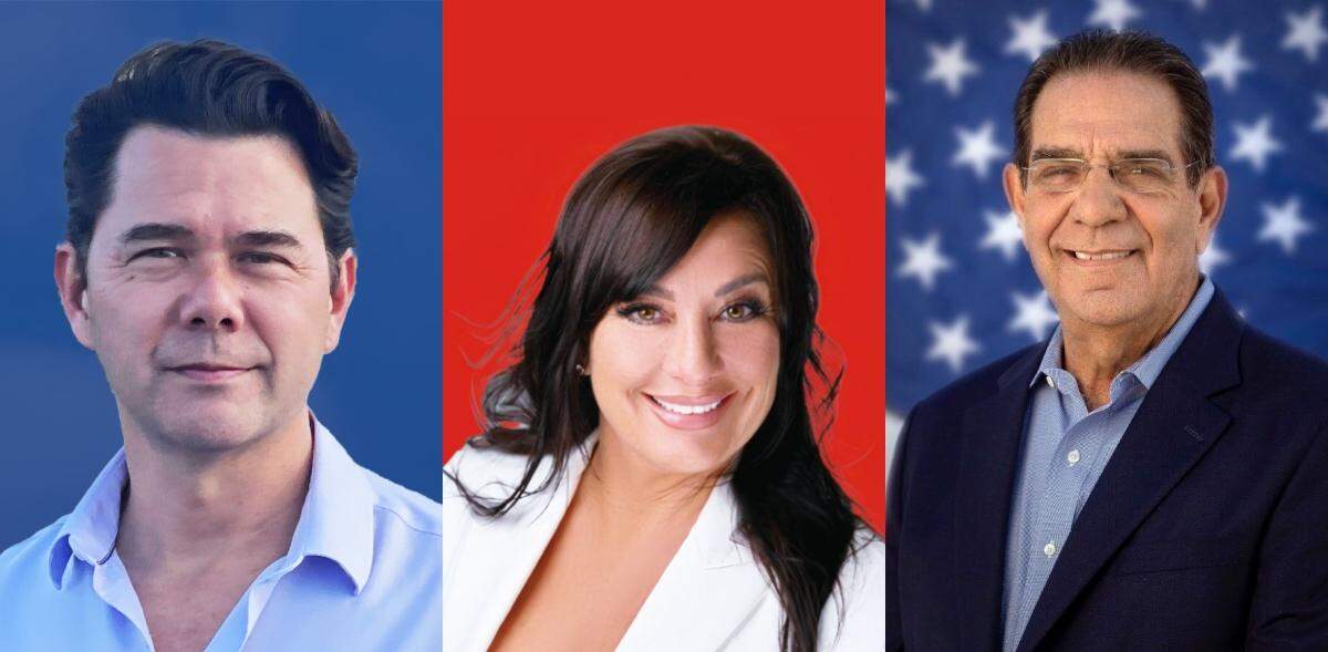 City of Miami mayoral candidates (left to right) Ken Russell, June Savage and Xavier L. Suarez