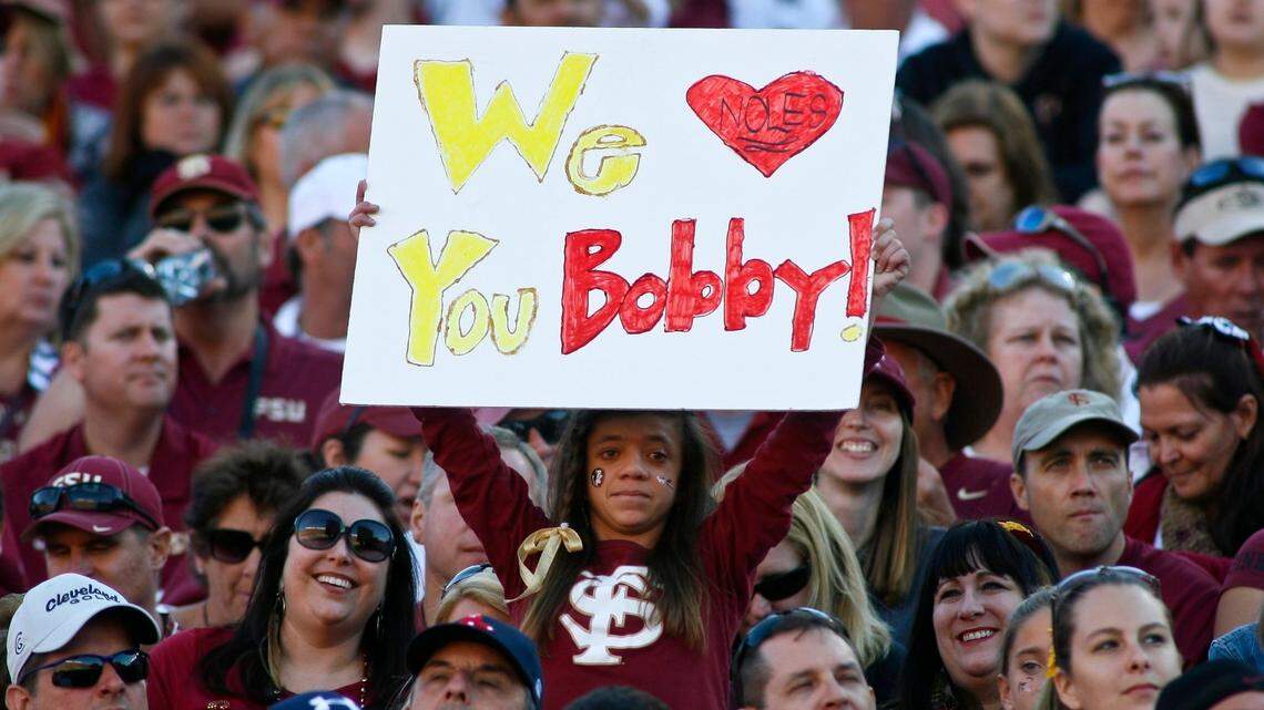 ‘He’s like a family member.’ FSU fans pay tribute to coach Bobby Bowden outside stadium