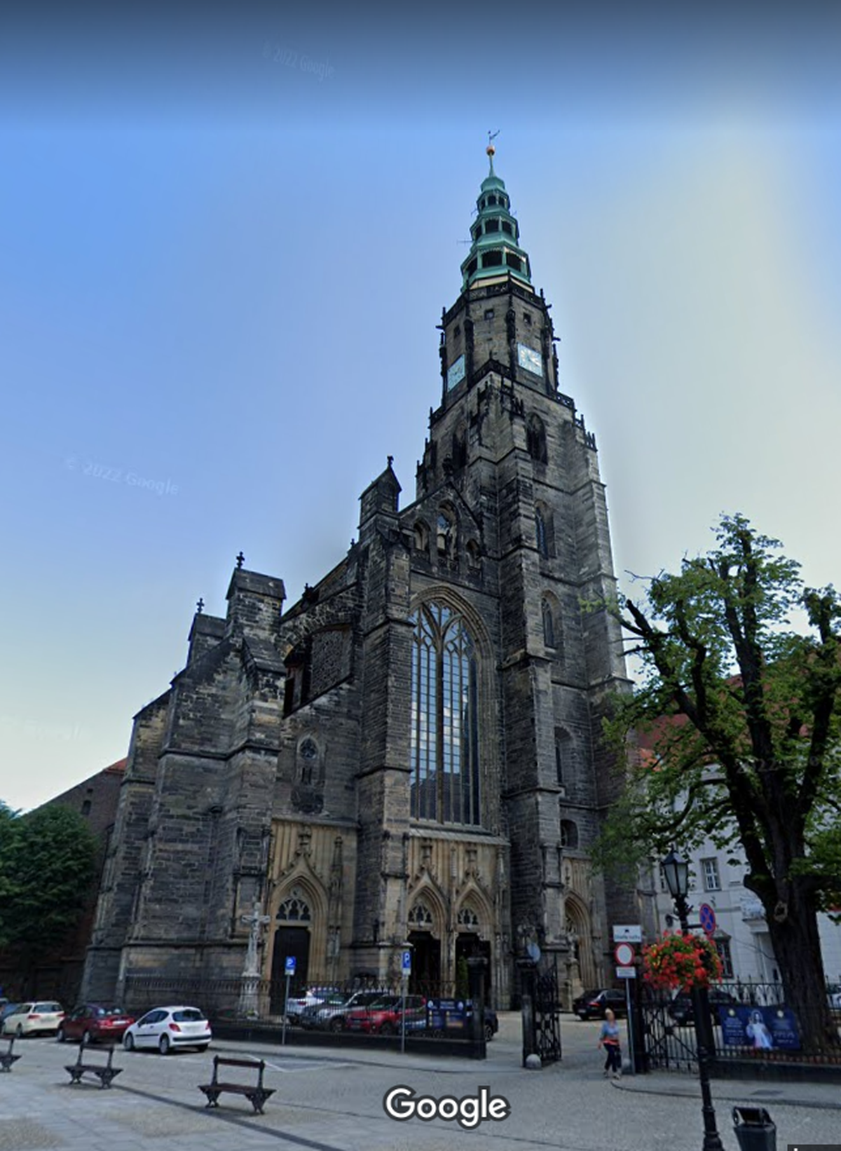 The Świdnica Cathedral pictured from the outside