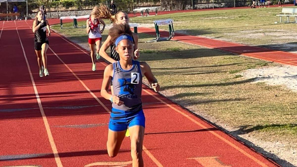 Dillard’s Christiana Coleman won the 1600 and 3200 races and was the first leg of the winning 4x800 for the Panthers at the BCAA track and field championships on Friday at Blanche Ely High.