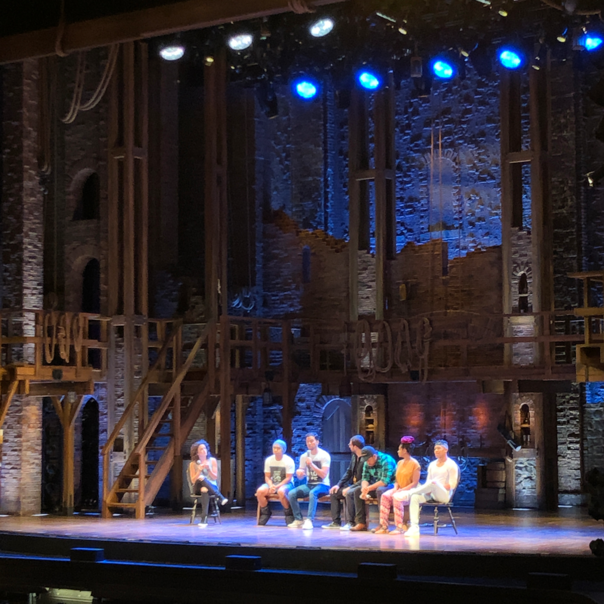 Members of the ‘Hamilton’ cast take part in a Q&A session with South Florida high school students and teachers at an EduHam matinee performance at the Broward Center for the Performing Arts on Jan. 16, 2019.