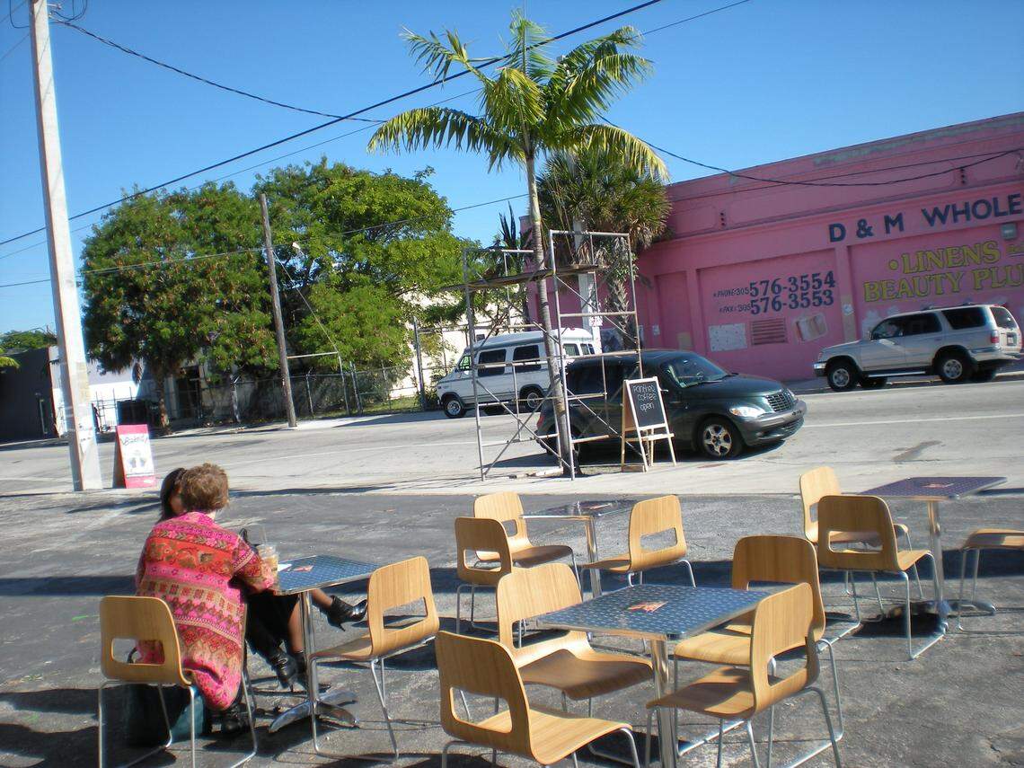 A very early version of what would become the popular Panther Coffee in a more rustic Wynwood.