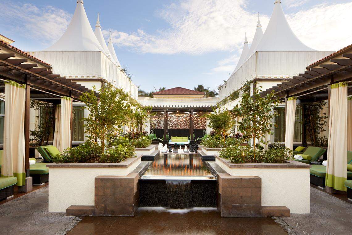 The spa garden is a wonderful spot to unwind with Mom.