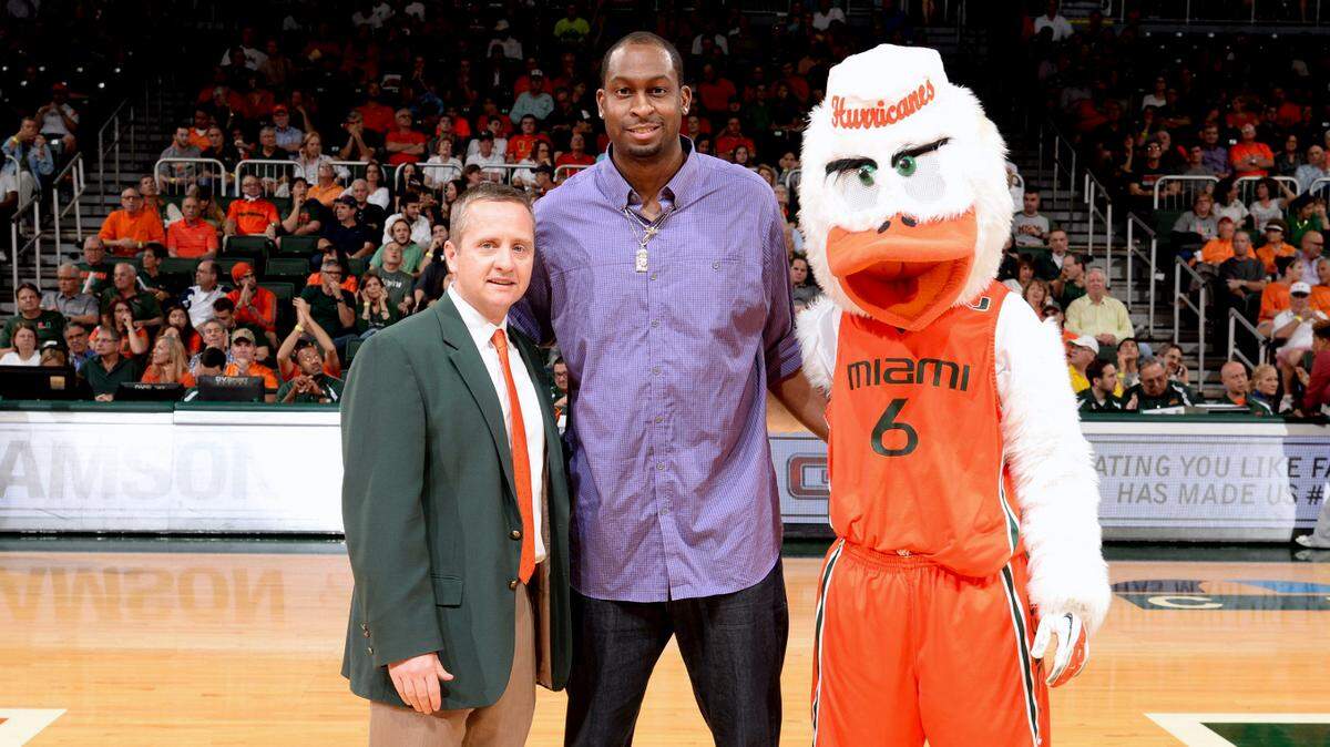 Former UM standout Darius Rice, center, has played professionally around the world, including China, Italy, the Philippines, Uruguay, Poland, Puerto Rico and Singapore.