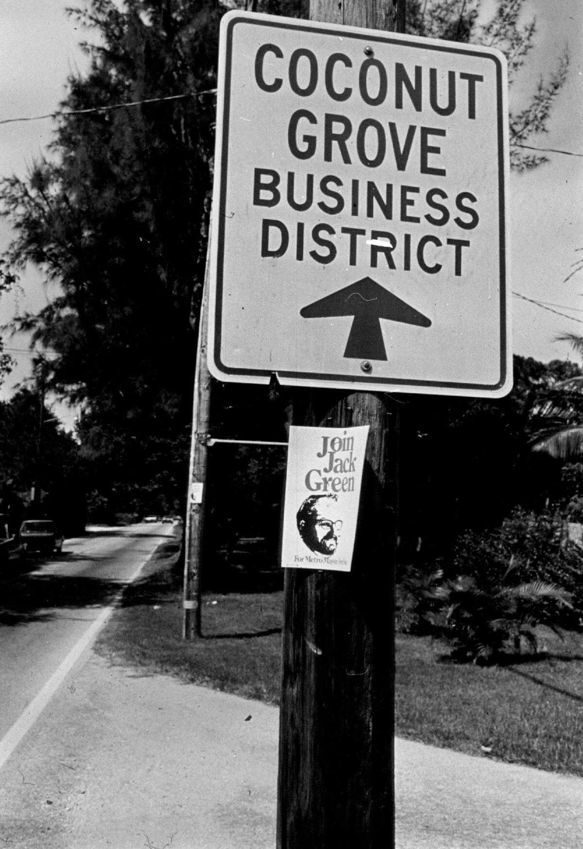 A sign points the way.