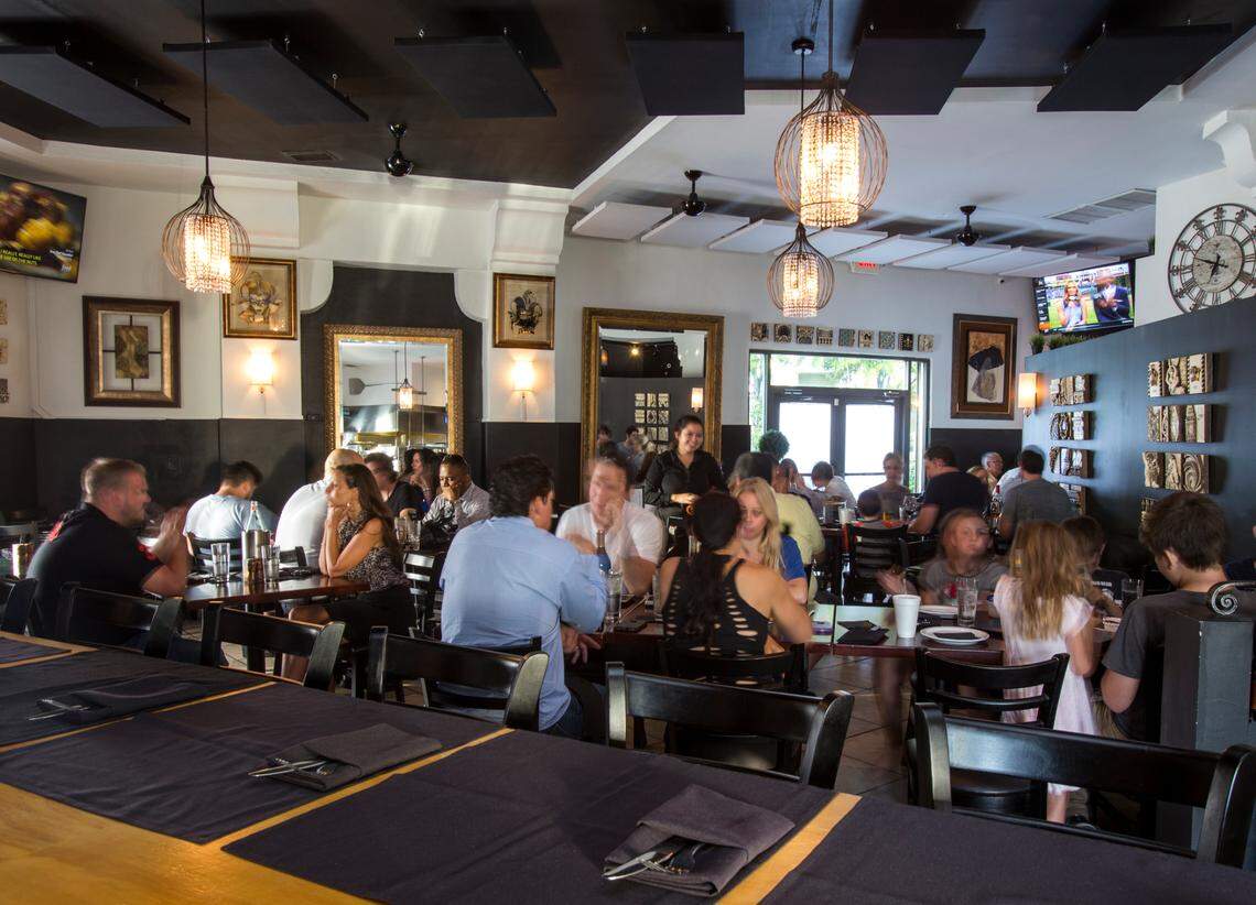 Crust restaurant on the Miami River serves pizza, pasta, risottos and other Italian cuisine.