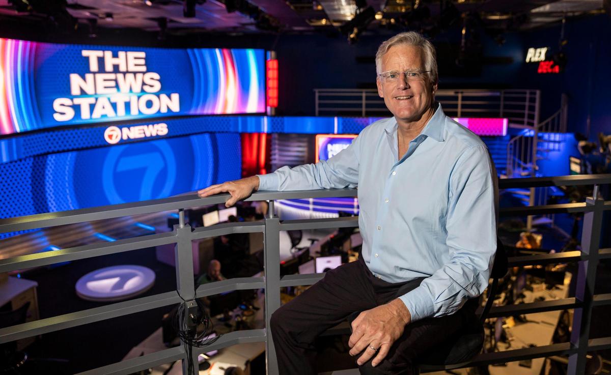 Andy Ansin, the owner of Sunbeam Properties, inside the WSVN newsroom on Friday, Nov. 11, 2022, in North Bay Village, Fla. The WSVN building is part of Sunbeam Properties’ 13-acre redevelopment plan.