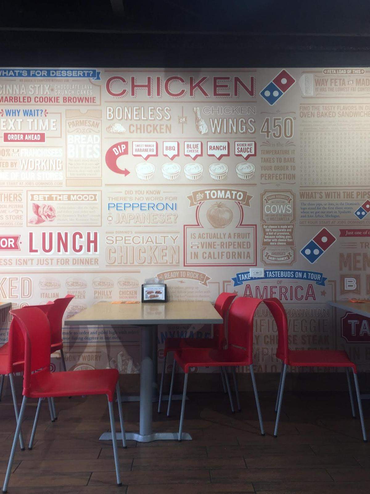 When scouting for a new location, Domino’s looks for “great visibility, easy access for customers and ample parking,”  according to Domino’s spokeswoman Danielle Bulger.
