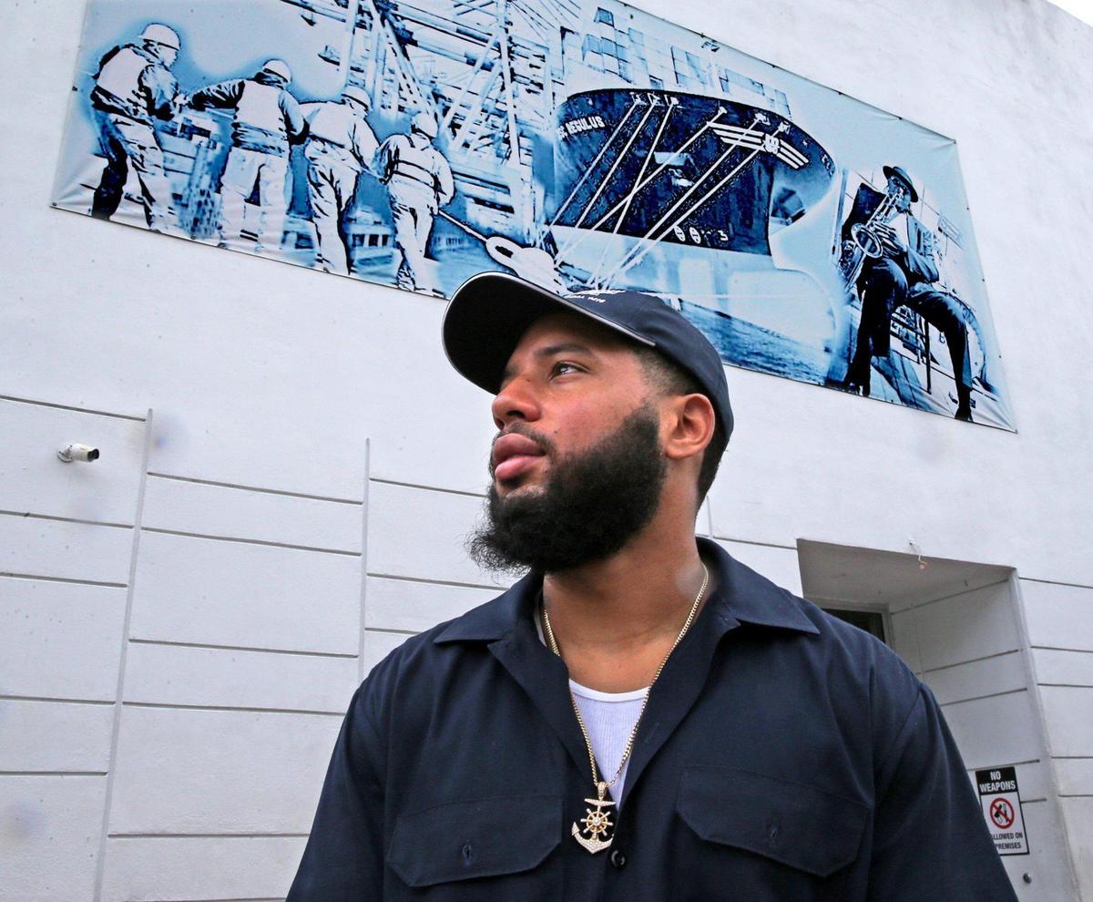 Longshoreman Alex Yanes stands outside the International Longshoremen’s Association Local 1416 in Overtown on June 15, 2020. His last day of work at PortMiami was April 18.