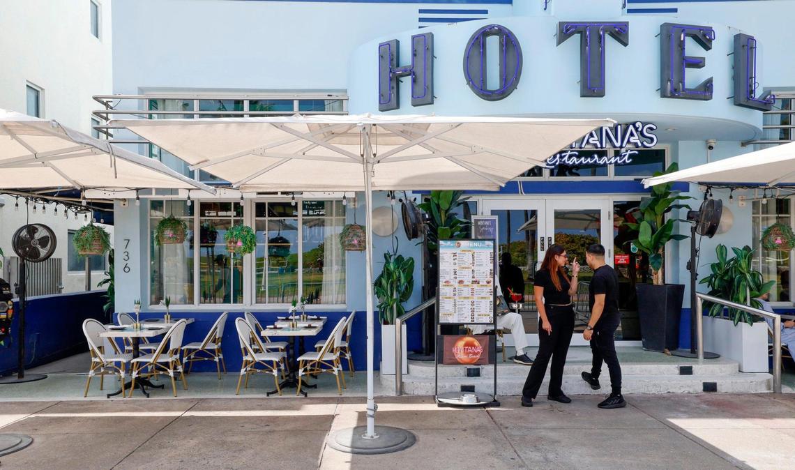 Midday at Montana’s Speakeasy in the Colony Hotel along Ocean Drive during spring break on Miami Beach, Florida on Saturday, March 15, 2025.