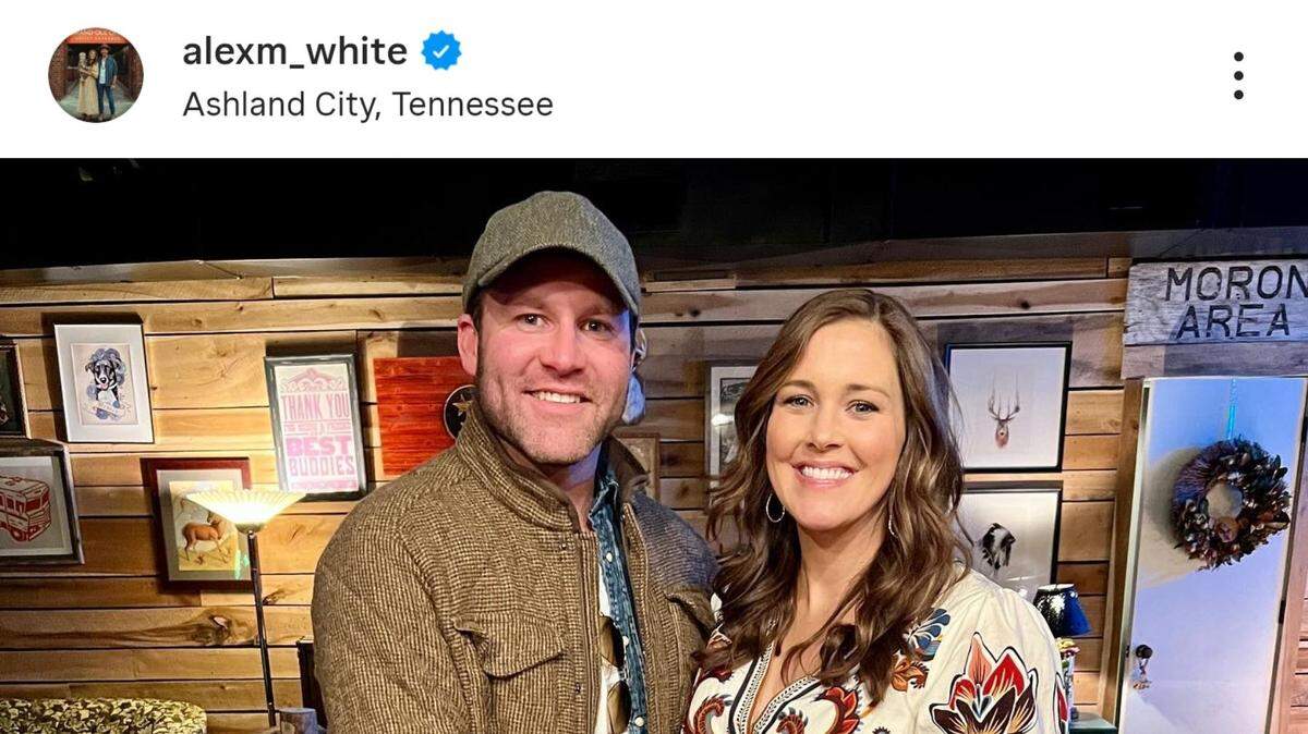 drake white and wife alex white at baby shower