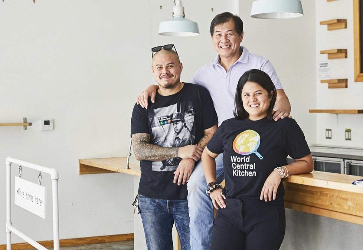 Chef Val Chang, here with her brother Nando and father Fernando, is the force behind Maty’s.