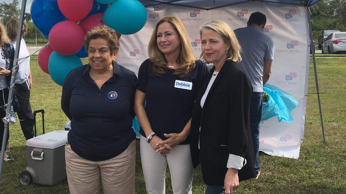 Democrats Donna Shalala, Debbie Mucarsel-Powell and Mary Barzee Flores gather at a South Dade church on Saturday, November 3rd to talk healthcare.