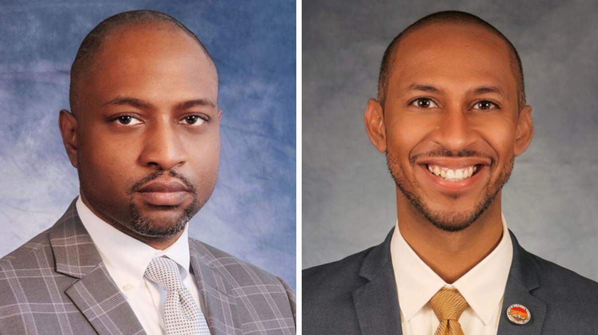 Tensions between Opa-locka City Manager John Pate (left) and Mayor Matthew Pigatt (right) have recently come into public view.