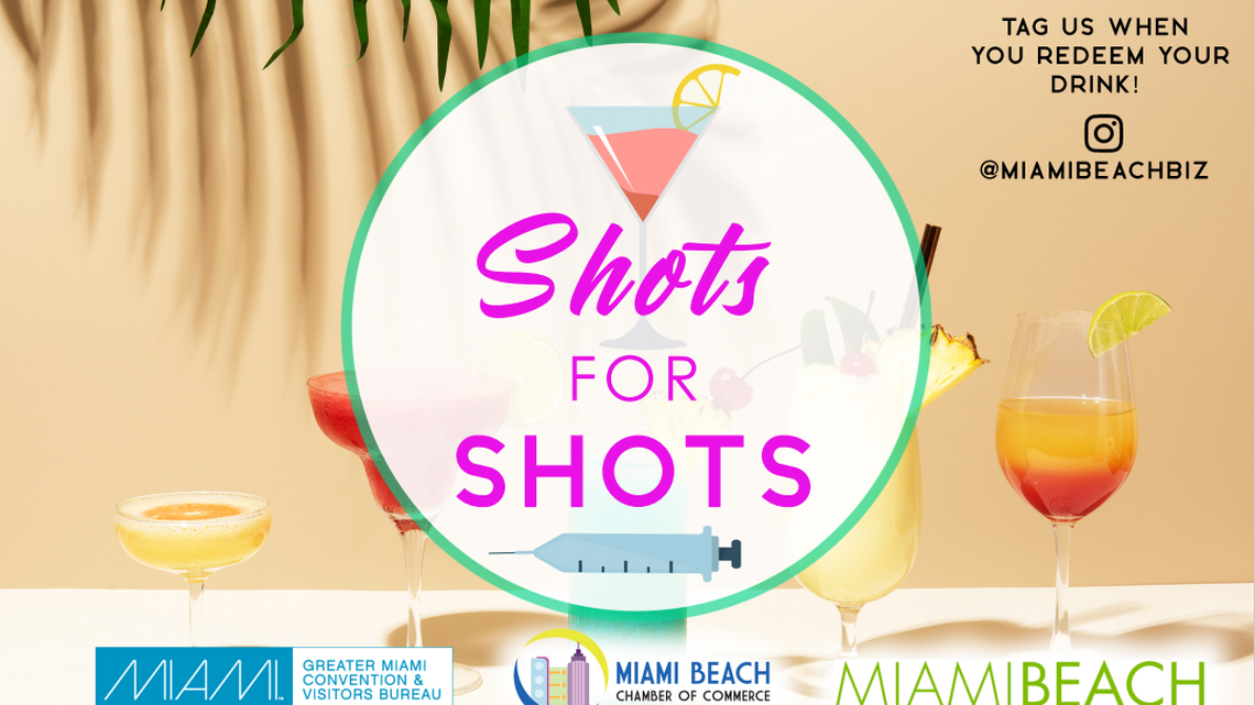 The “Shots for Shots” vaccine incentive program will launch Monday in Miami Beach.