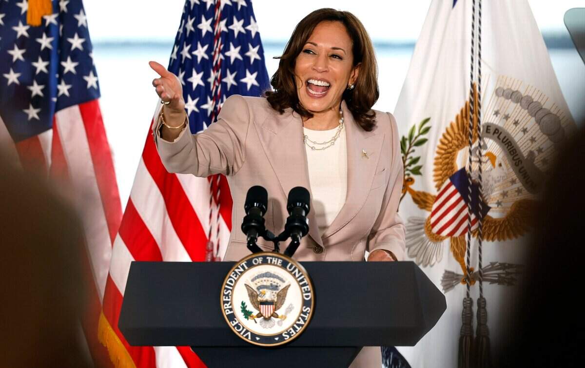 Vice President Kamala Harris speaks about the Biden-Harris Administration’s efforts to combat the climate crisis and build community resilience against extreme weather. The vice president visited the Rosenstiel School of Marine, Atmospheric, and Earth Science on Key Biscayne, on Friday, April 21, 2023.
