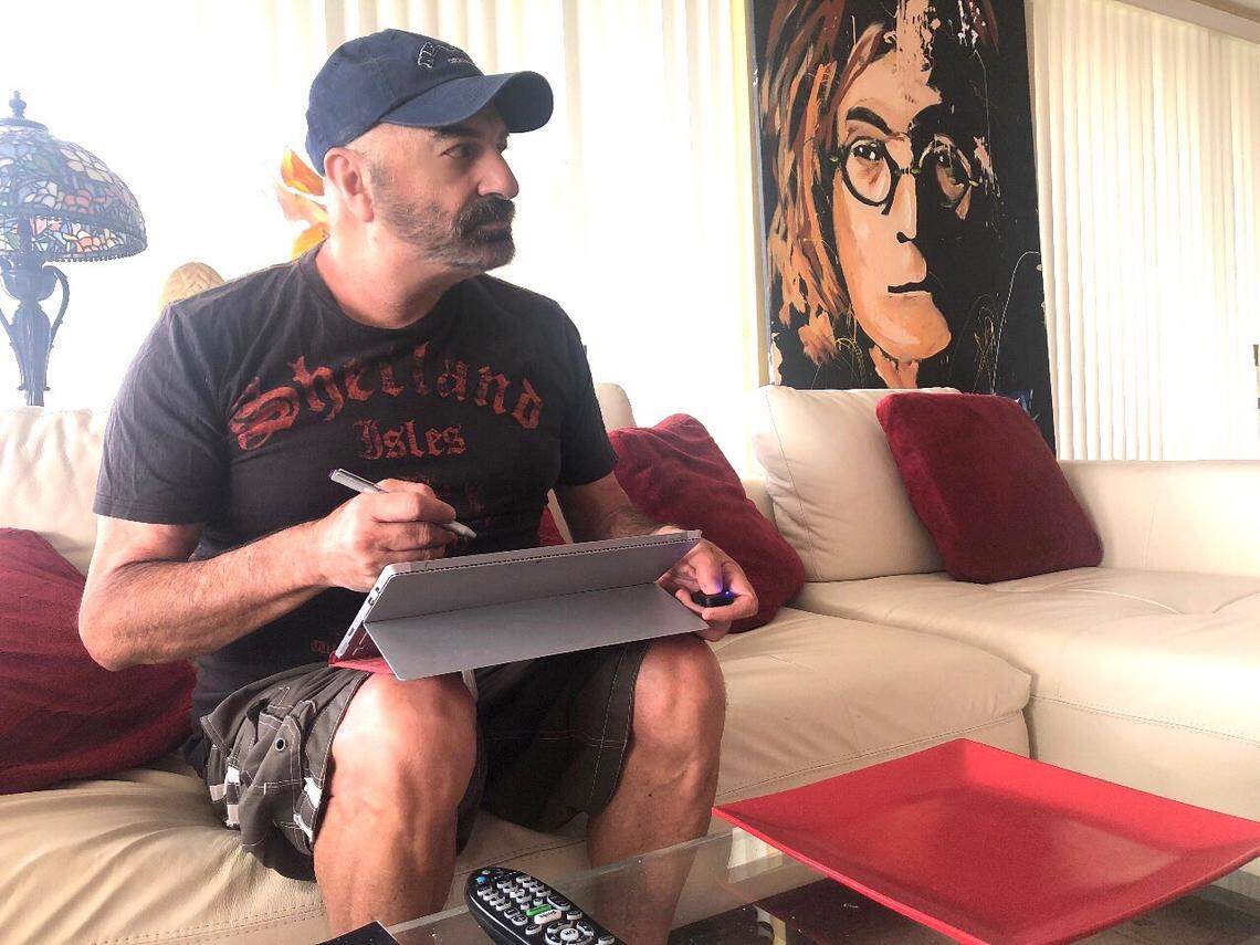 Tom Falco, who has begun publishing his drawings online at “Tomversation.”