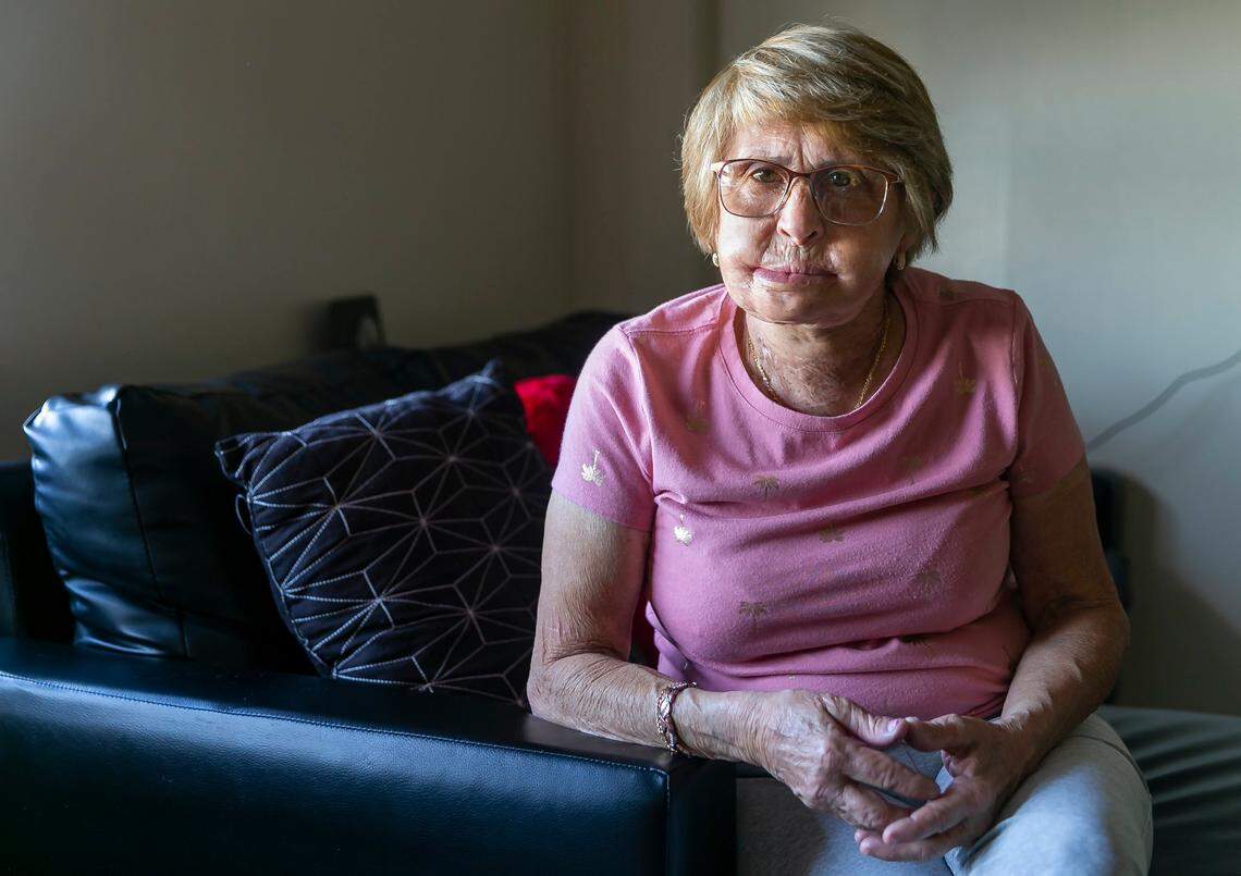 Maria Sanchez, 73, a resident of Haley Sofge Towers, said ‘you have some elderly people here who are 90, and 92 years old and they deceive them.’ She was speaking of canvassers who changed voters’ affiliation to Republican without the voters’ consent.