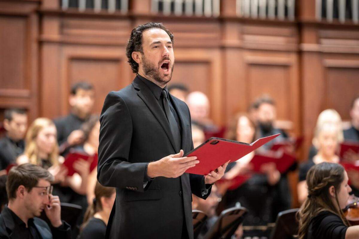 Singer John Buffet in one of Seraphic Fire’s presentations.