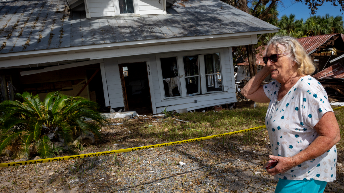 Nancy Hodges Duduen, 83, made a trip from Tallahassee to Cedar Key after Hurricane Helene to find the home she grew up in heavily damaged by storm surge.