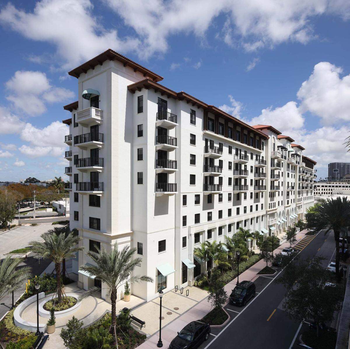 The Watermark at Coral Gables, a new luxury senior living complex, occupies a full block in the city’s rapidly changing old industrial district.