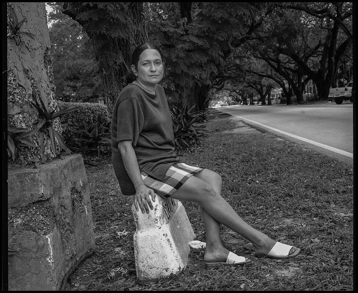 The poet Reina María Rodriguez in Coral Gables.