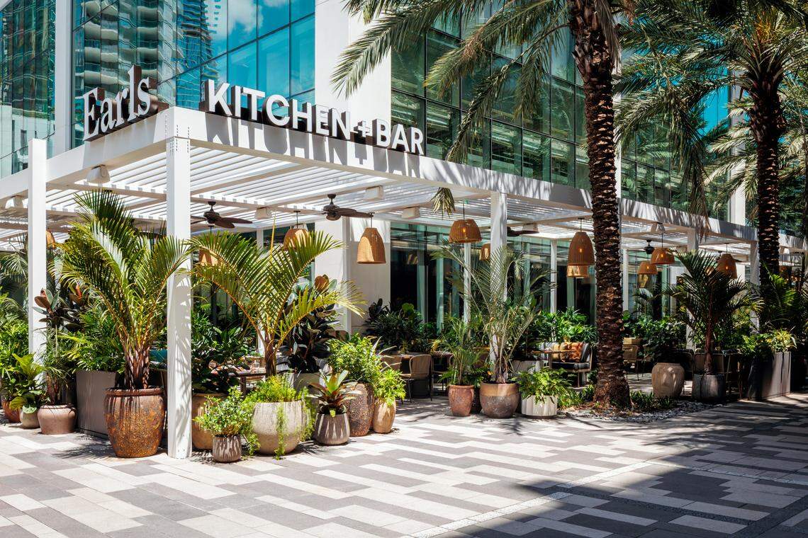 The exterior of Ears Kitchen + Bar at Miami Worldcenter.