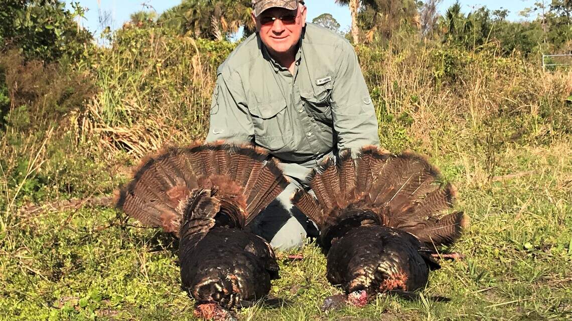 A gobbler double the result of a successful turkey hunt in Collier County