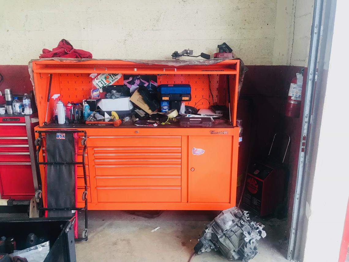 This is where a 15-year-old immigrant girl from Honduras hid after escaping a Florida detention center housing migrant children in Homestead on Friday.