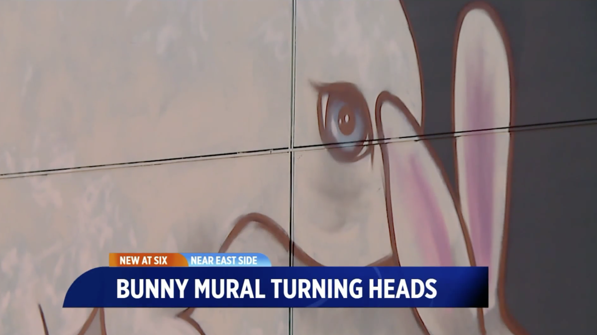 A mural of bunnies having sex and smoking a cigarette on the restaurant Beholder in Indianapolis has angered some locals and humored others. Owner Jonathan Brooks defended the painting of rabbits as “art.”