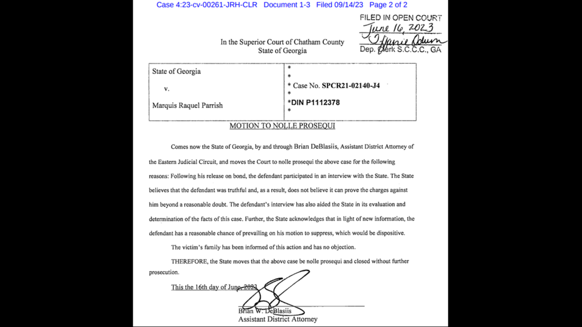 Motion to Nolle Prosequi