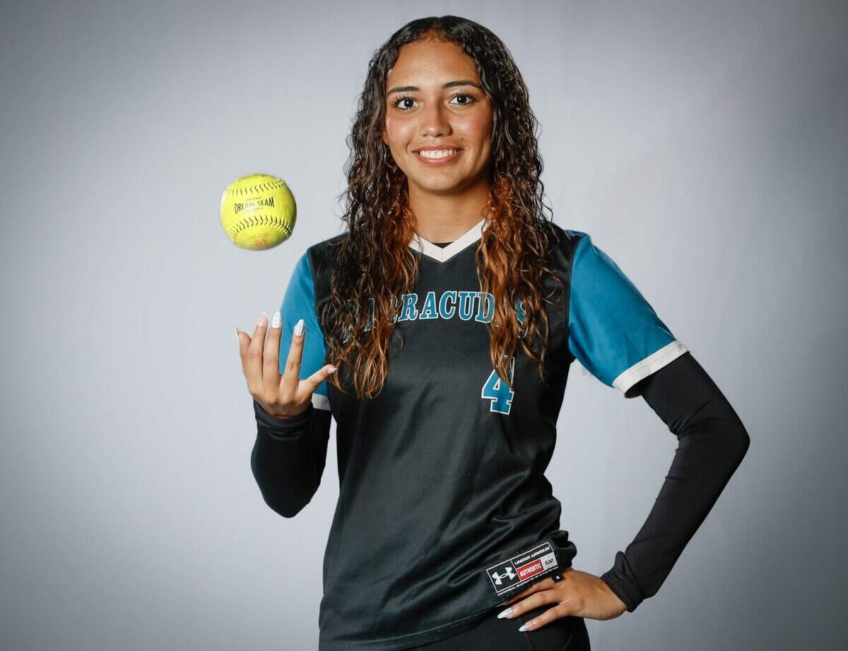 Coral Reef High School's softball player Erin Zambrano photographed for Miami-Dade Players of the Year in Miami, Florida, on Thursday, May 28, 2026.