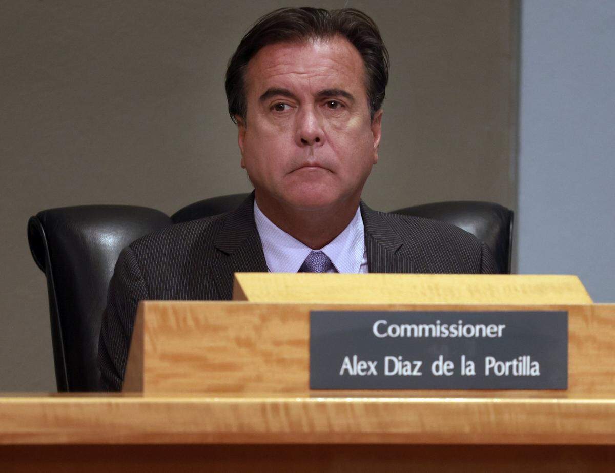 Commissioner Alex Díaz de la Portilla attends a Miami City Commission meeting on Monday, Sept. 13, 2021.
