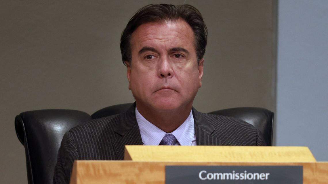 Commissioner Alex Díaz de la Portilla attends a city of Miami commission meeting on Monday, Sept. 13, 2021.