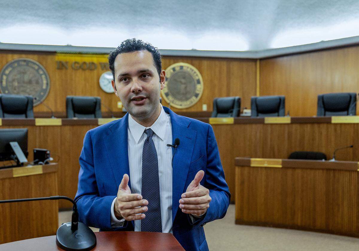Hialeah Mayor Bryan Calvo during an interview ahead of his swearing ceremony on January 12th