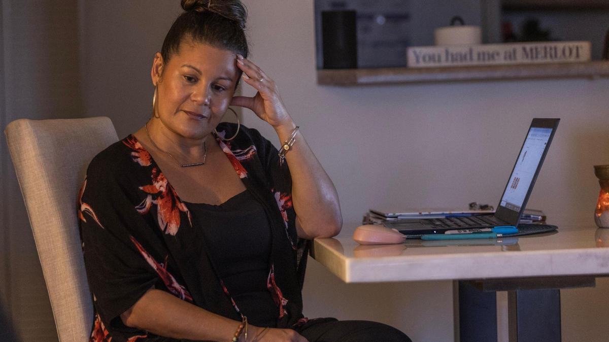 Teacher Dawn Carrillo talks about the difficult task of finding affordable rents in Broward County after she was forced to look for a new place to live because of a rent increase in her previous rental apartment, on Friday, Jan. 19, 2024.