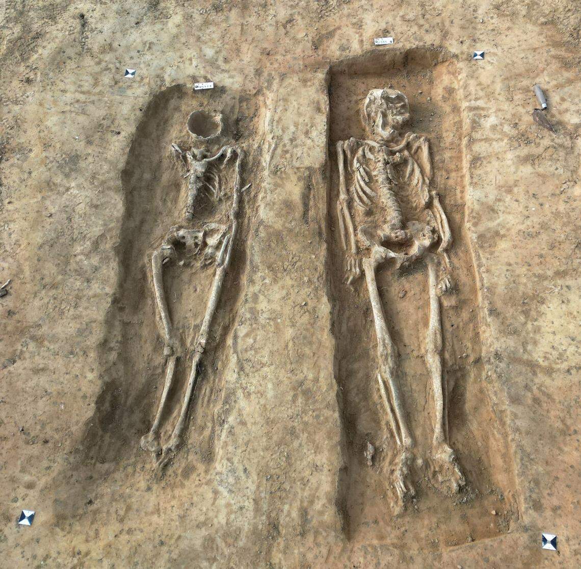 Experts suspect the graves belonged to a married couple, according to Biermann.