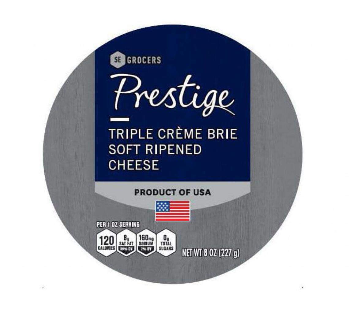 SE Grocers Prestige Triple Creme Brie, sold at Winn-Dixie, Harveys Supermarkets and Fresco y Mas