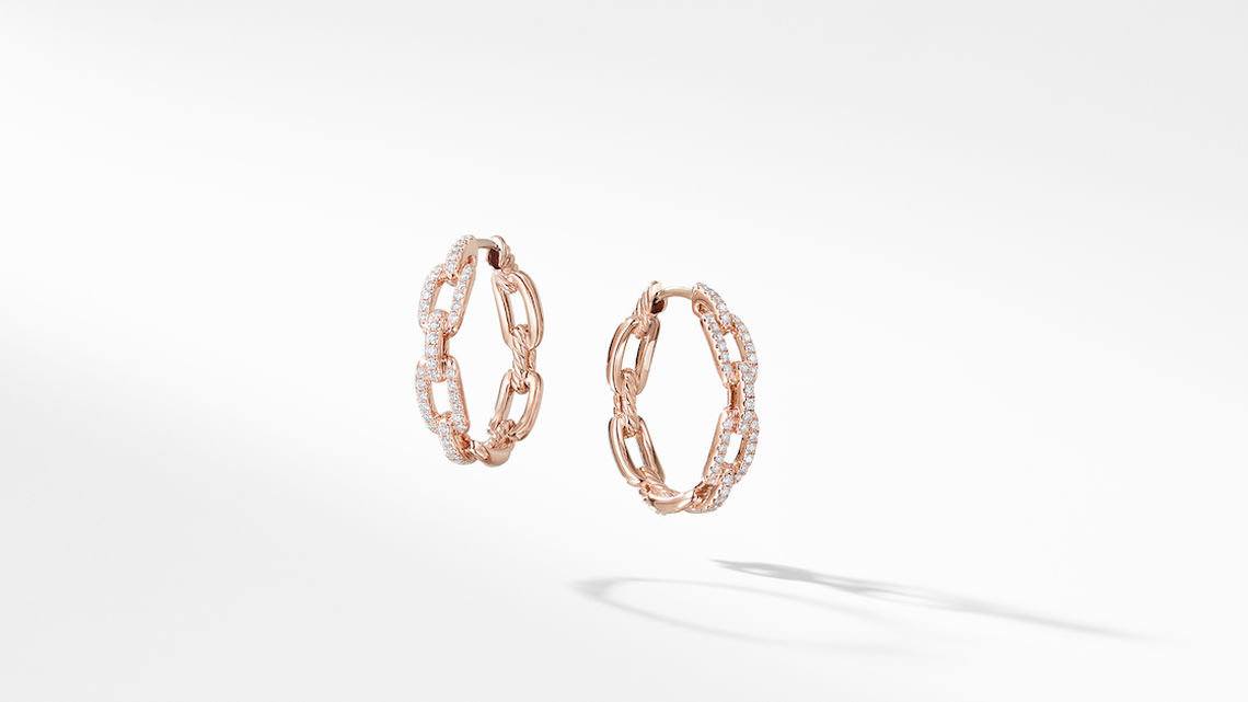‘Round the Rosy Gold: Cure those Monday blues with rose-toned hoop earrings