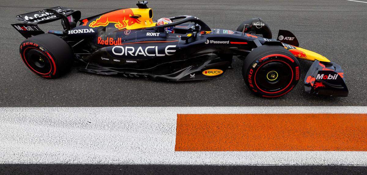 Red Bull Racing driver Max Verstappen of Netherlands takes a turn during a Race Qualifying session on the second day of the Formula One Miami Grand Prix at the Miami International Autodrome on Saturday, May 3, 2025, in Miami Gardens, Fla.