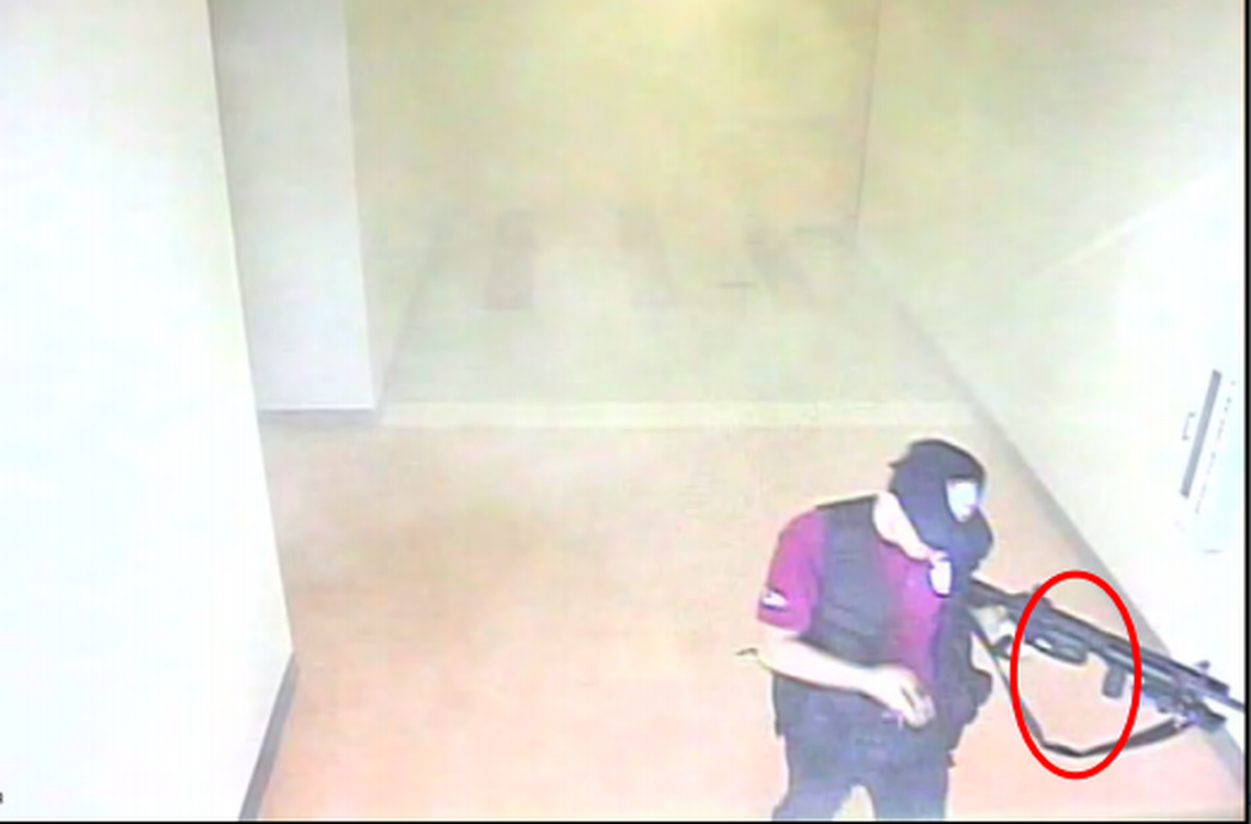 Nikolas Cruz is shown on surveillance video during the Parkland school massacre. Seventeen people died.