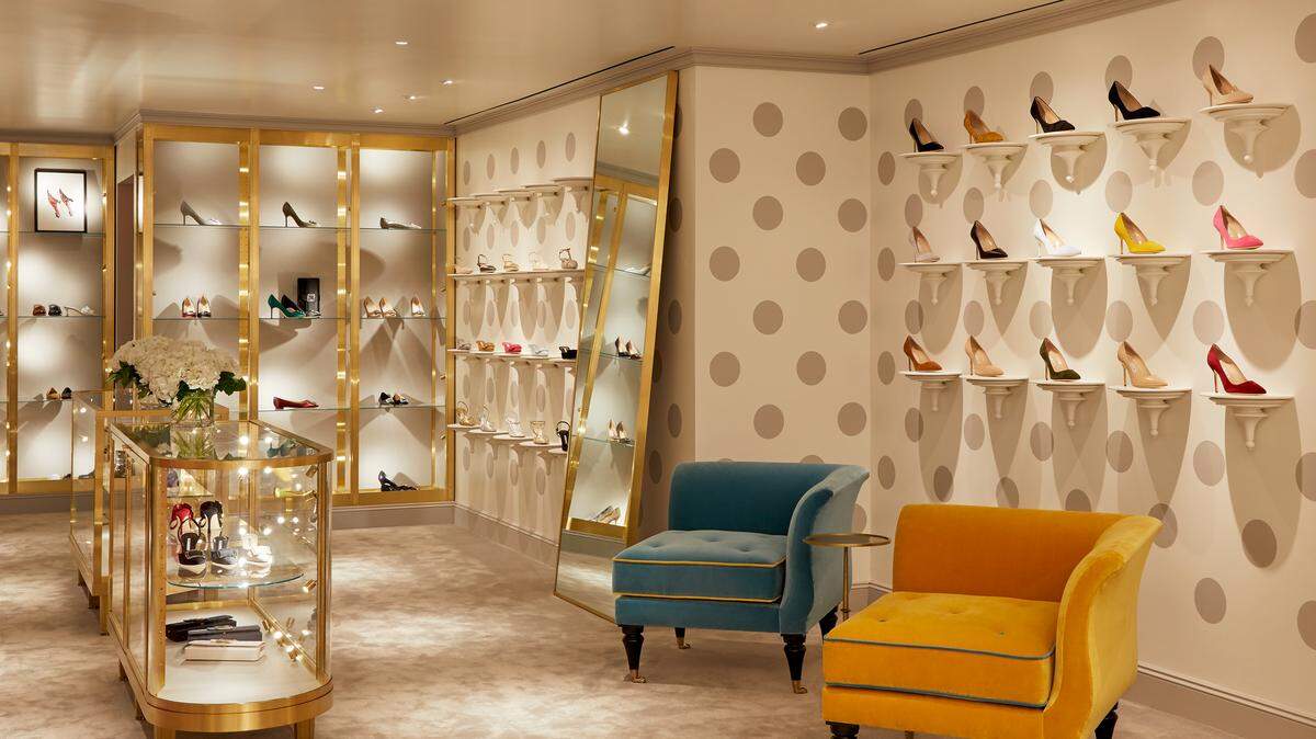 A Manolo Blahnik showroom. The designer shoes company has a flagship U.S. store on New York’s Madison Avenue. Manolo Blahnik will open its third U.S. store in Miami’s Design District in March 2025.