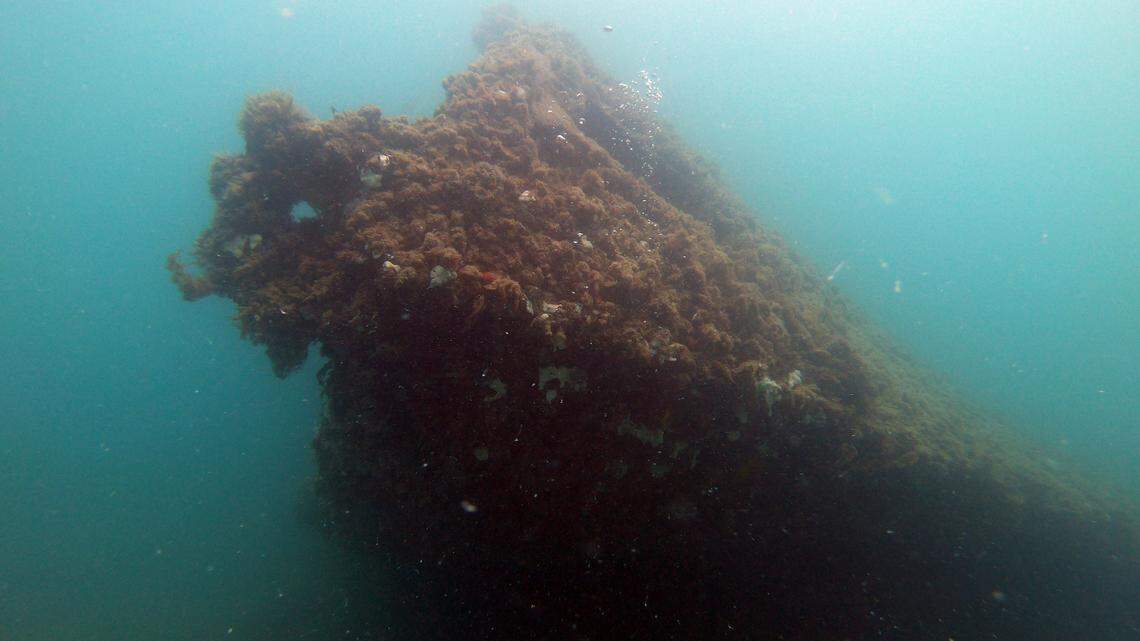 World War II sailor’s travel log from USS Amesbury found in Massachusetts furniture. The Naval destroyer sits broken in half, 5 miles off Key West Florida.