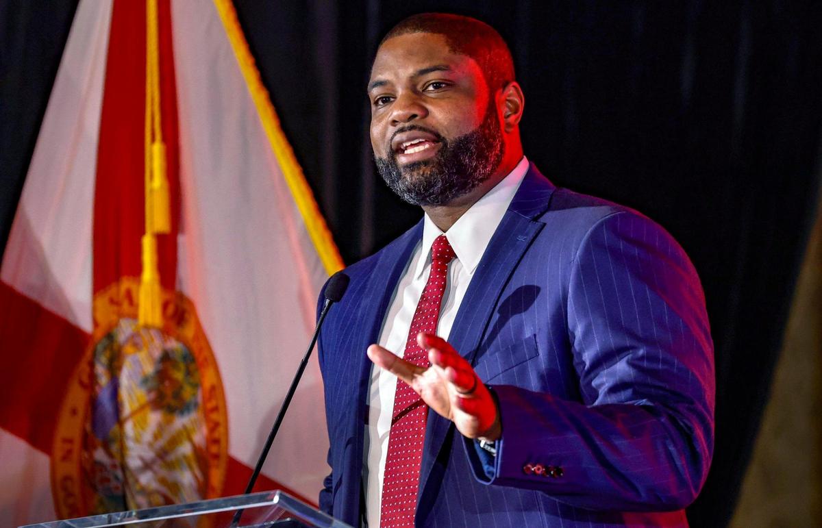 U.S. Congressman, Byron Donalds of Naples, who is running for Florida governor in the 2026 election, speaks during CPAC Latino 2025 at Seminole Hard Rock Hotel & Casino in Hollywood, Florida, on Saturday, June 28, 2025.